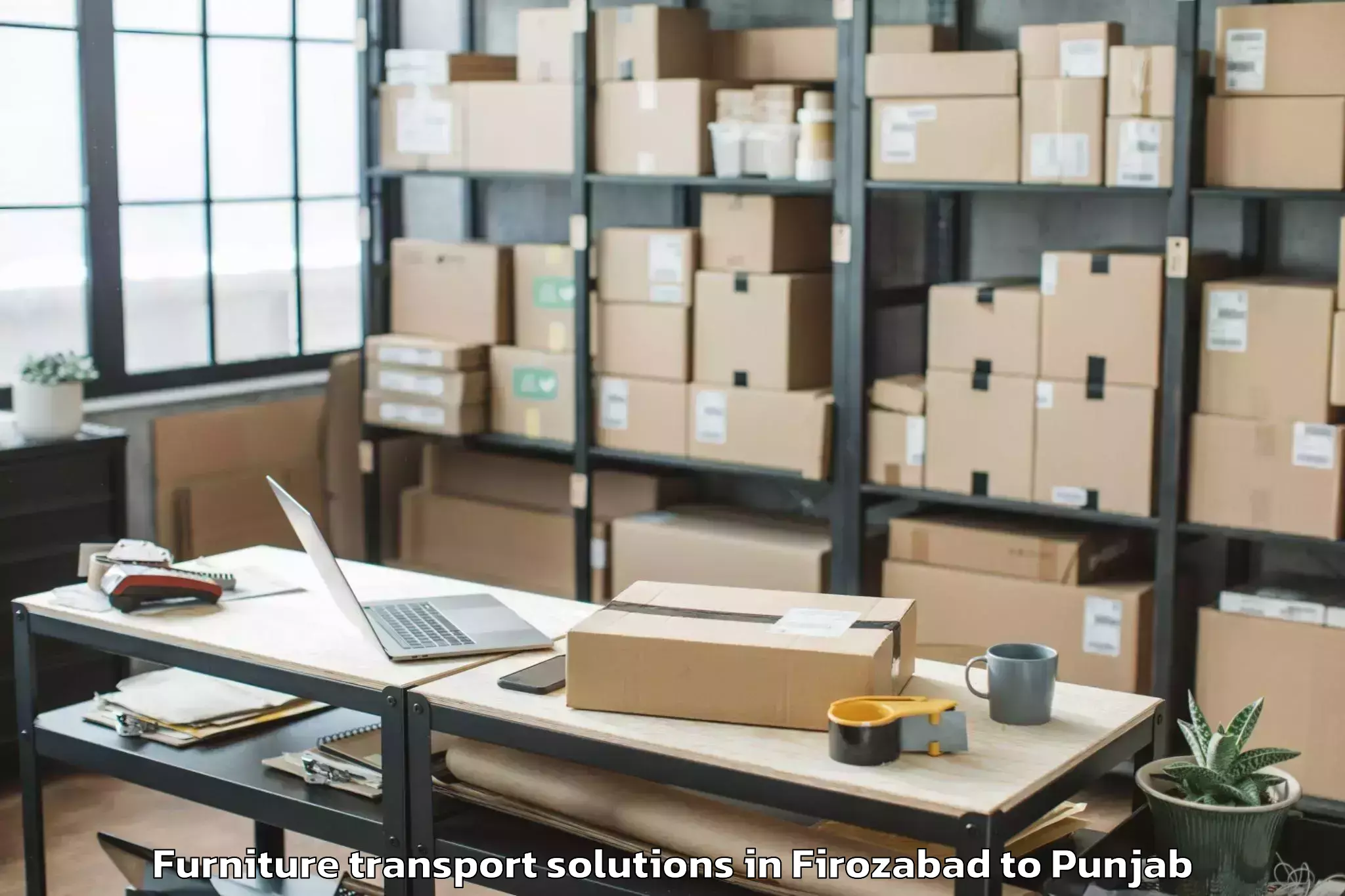 Expert Firozabad to Nurpur Kalan Furniture Transport Solutions